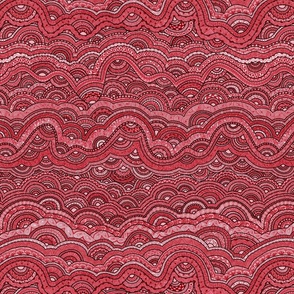 Malachite doodles--red monochrome