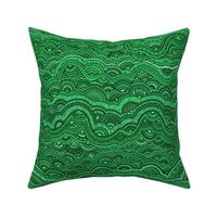 Malachite doodles--green monochrome