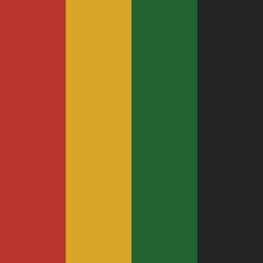 juneteenth vertical stripes in red, yellow, green and black