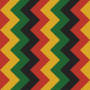 juneteenth zigzag in red, yellow, green and black