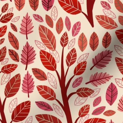 Midcentury Red Leaves-medium