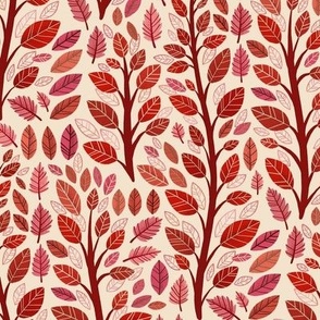 Midcentury Red Leaves-small