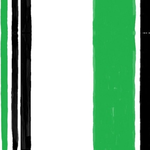 Giant Green Black White Stripes