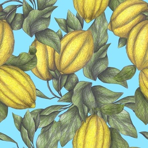 Lemons Under the Sun Blue (Medium Scale)