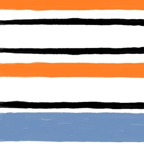 Giant Blue Orange Black White Stripes