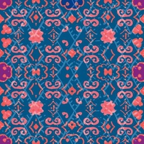 blue coral tribal texture