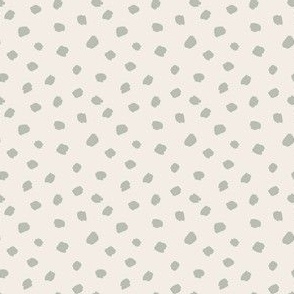 light sage dots on cream