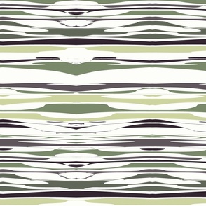 irregular stripes  - green H