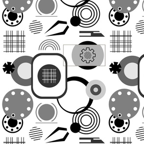 industrial geometric design - grey