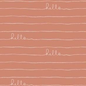 hello text wiggle | blush on coral