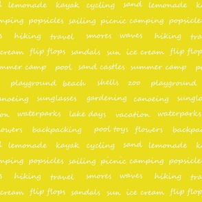 groovy - summer fun words, lemon lime