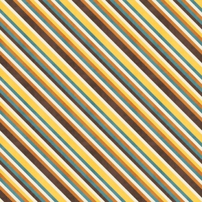 Modern Retro Diagonal Stacked Stripe Small