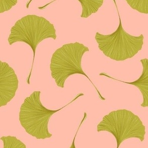 Ginkgo Leaves (pink background)