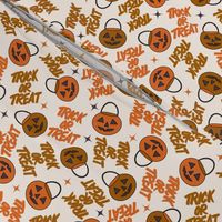  MEDIUM trick or treat fabric - boho muted fabric, halloween
