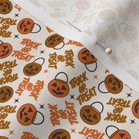 SMALL trick or treat fabric - boho muted fabric, halloween