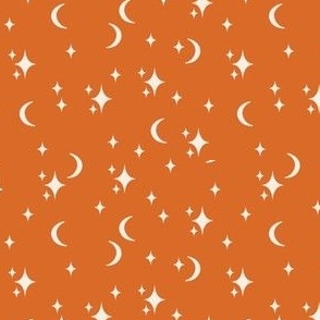 SMALL halloween stars - boho muted fabric, boho halloween, stars fabric, retro stars fabric