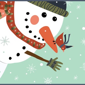 Hello Friend Snowman Panel (42x36 inches)