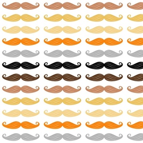 Moustaches in Haircolors - Medium