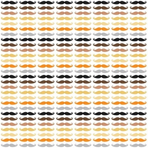 Moustaches in Haircolors - Small