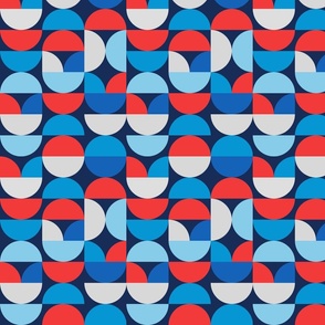 Geometric Shapes 4th of July Colors