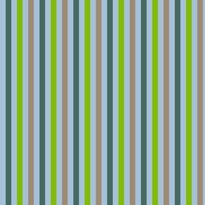 TRP1 - Narrow  Earthy Stripes in Blue, Green and Brown