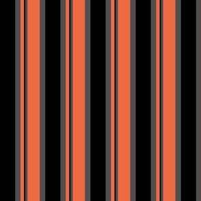 Halloween Stripes, Orange Black Grey by Brittanylane