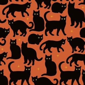 Black Cat Magic, Pumpkin Orange by Brittanylane