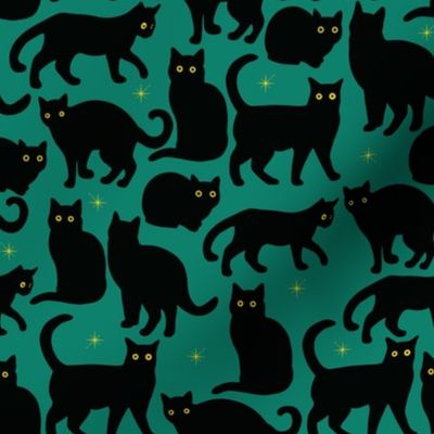 Black Cat Magic, Emerald Green by Brittanylane