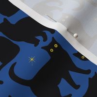 Jumbo Black Cat Magic, Royal Blue by Brittanylane 