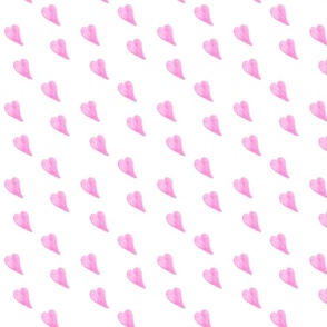 Pink Hearts white