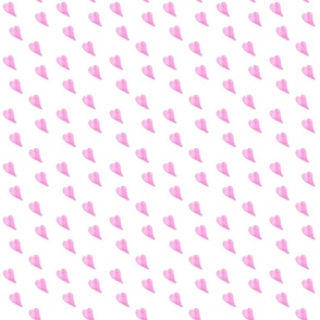 Pink Hearts white