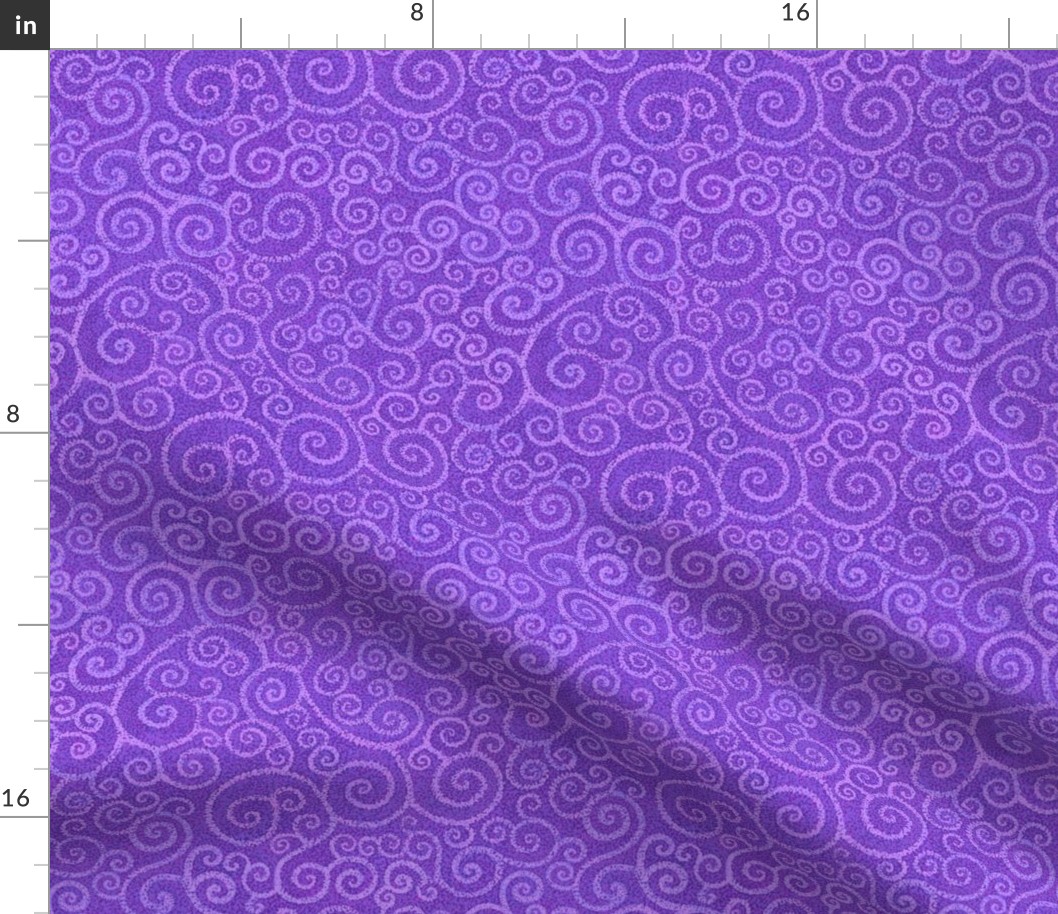 Mosaic lilac spirals  on purple 