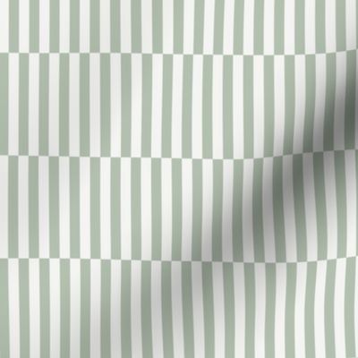 The minimalist Scandinavian stripes and strokes irregular stretched gingham traditional breton french stripe ivory sage green