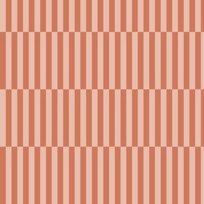 The minimalist Scandinavian stripes and strokes irregular stretched gingham traditional breton french stripe moody orange rust