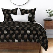 Half Moon Stripe Geo - Black - Large