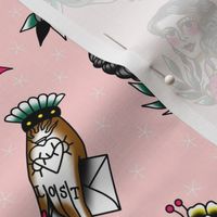 Pink Traditional Tattoo Flash