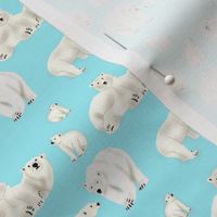 Polar Bear Family- Small Repeat  by Purposely Designed