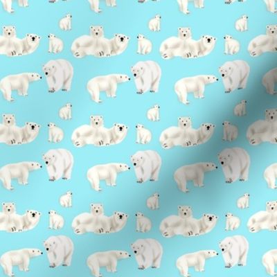 Polar Bear Family- Small Repeat  by Purposely Designed