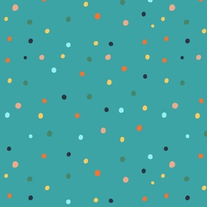 Scatter rugs polka dots - teal 