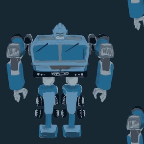 Robots Blue Dark