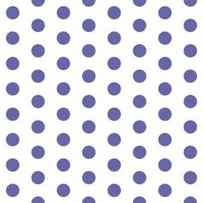 White-Very Peri Dots