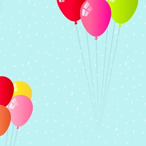 Bunches of Balloons on Sky Blue - XL