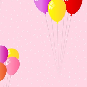 Bunches of Balloons on Pink - XL