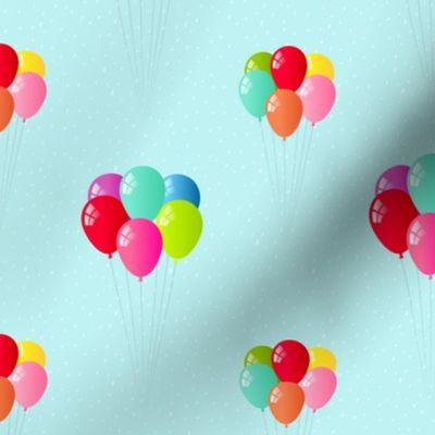 Bunches of Balloons on Sky Blue - Medium