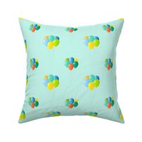 Bunches of Balloons on Mint Green - Medium