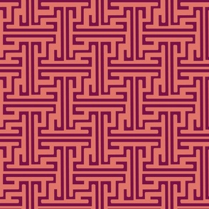 maze motifs on bm raspberry blush