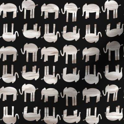 marble elephants- black 