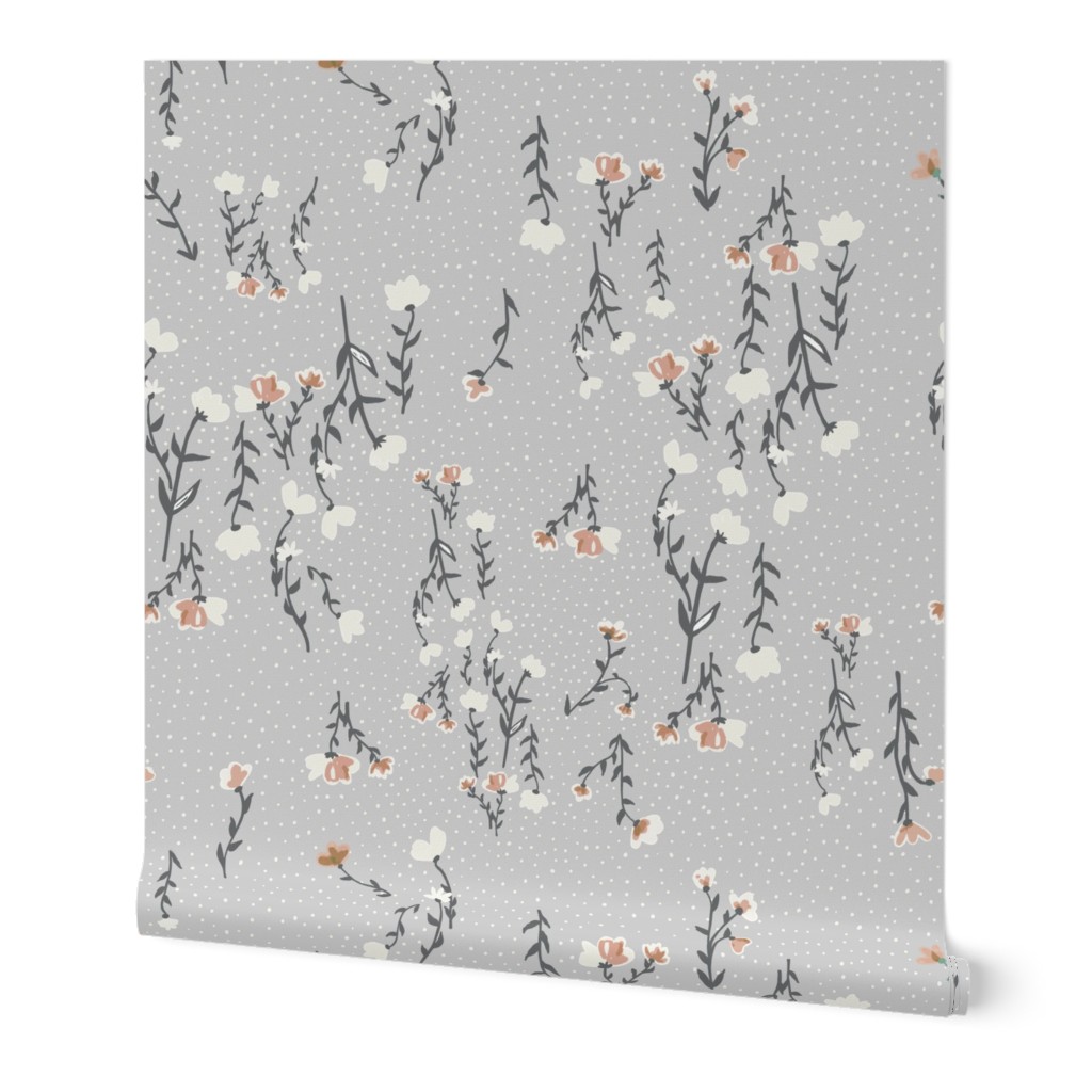 Light gray Mini Floral 