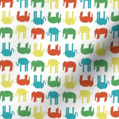 Bright colored elephants