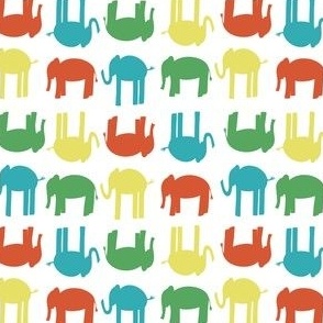 Bright colored elephants